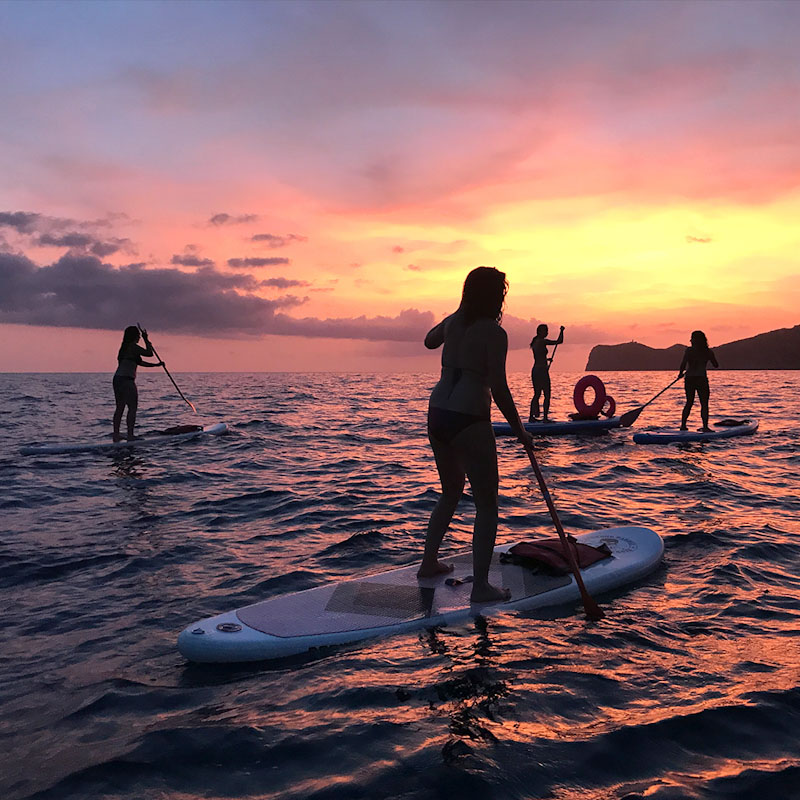 Sonnenuntergang mit dem SUP